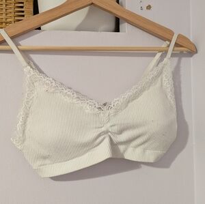 ARDENES White Rose + Vine L-XL Bralette